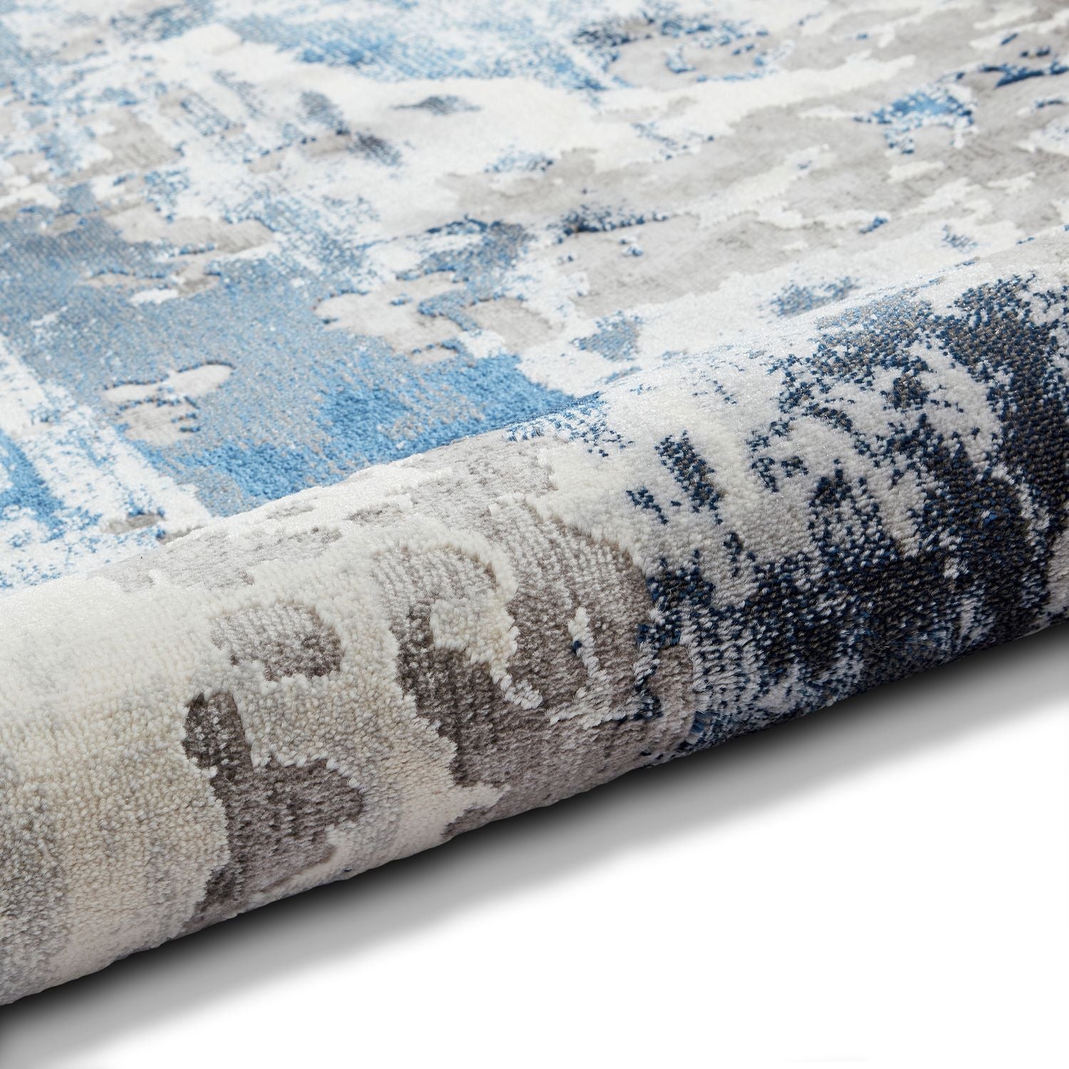 Apollo GR580 200cm x 290cm Metallic Effect Yarn Rug Grey Navy