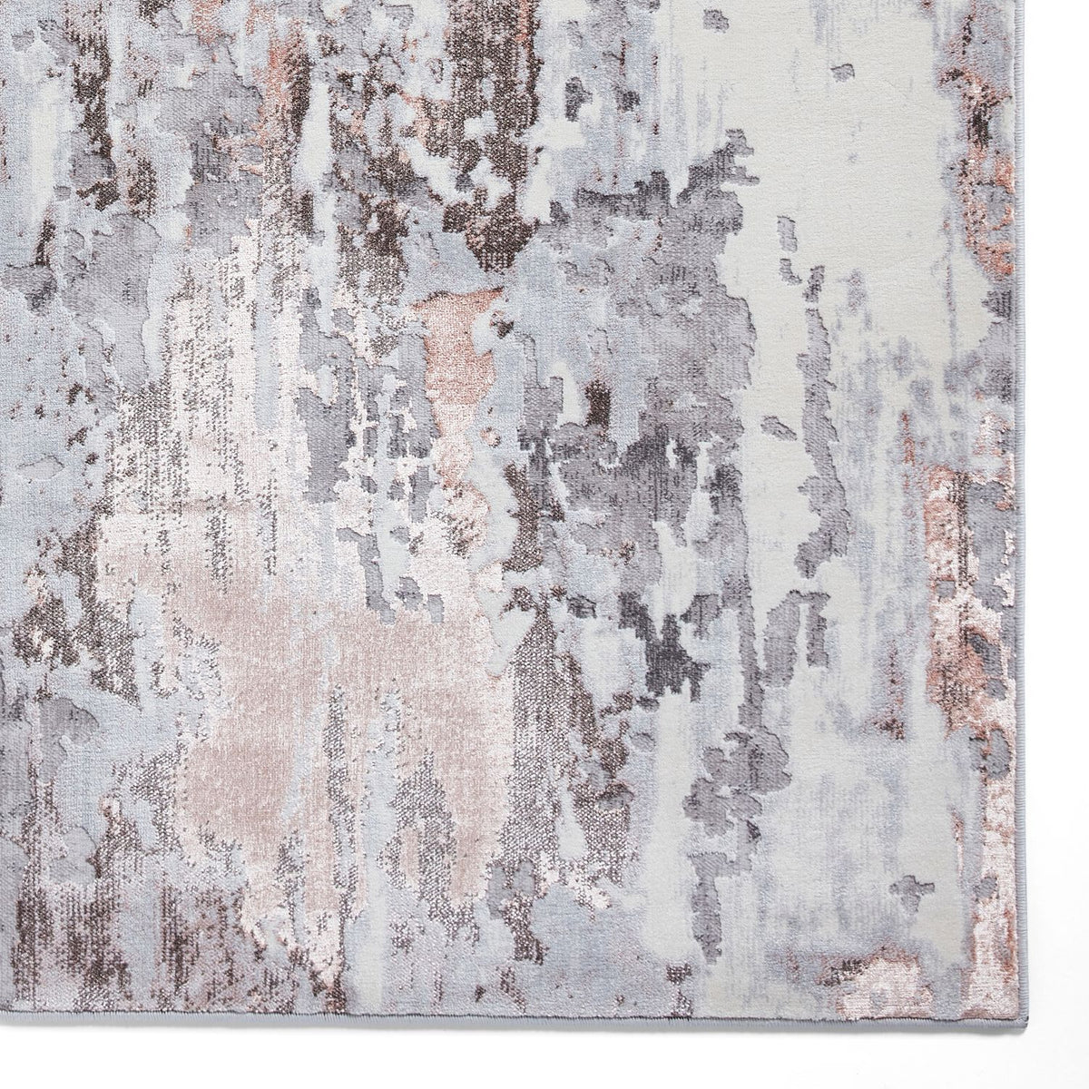 Apollo GR580 200cm x 290cm Metallic Effect Yarn Rug Grey Rose