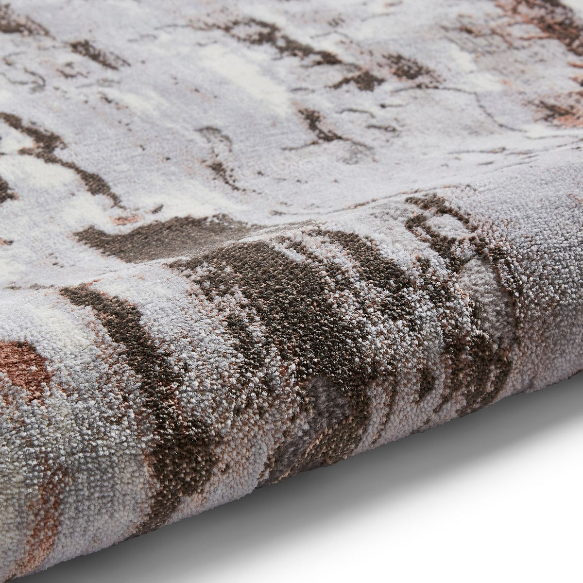 Apollo GR580 200cm x 290cm Metallic Effect Yarn Rug Grey Rose