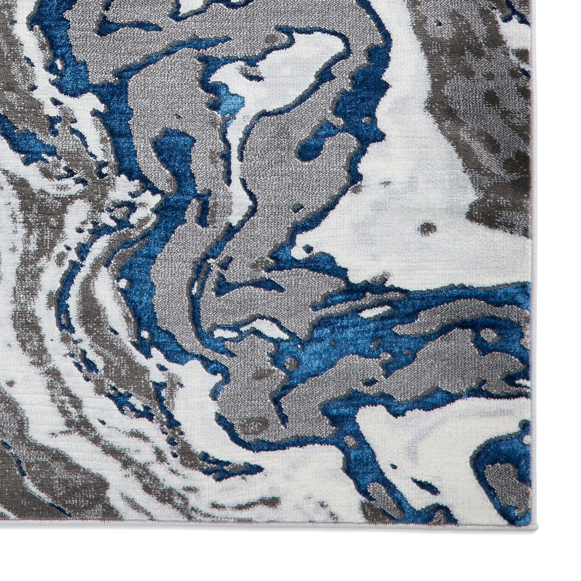 Apollo GR584 200cm x 290cm Metallic Effect Yarn Rug Grey Navy