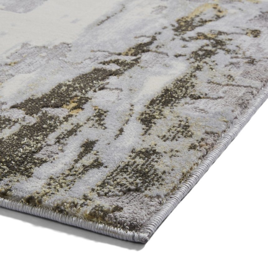 Apollo GR580 Modern Abstract Rug Grey Gold