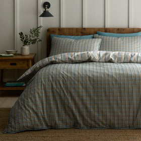 Appletree Micro Check Duvet Cover Bedding Set Green