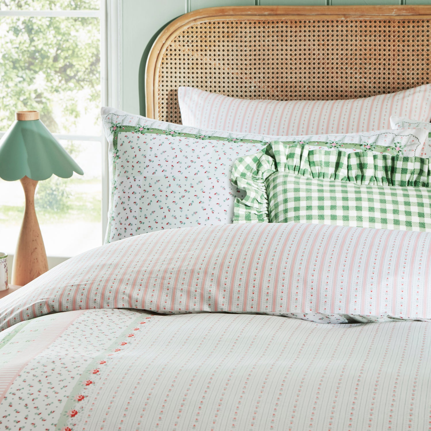 Cath Kidston Archive Book Duvet Cover Bedding Set Pistachio