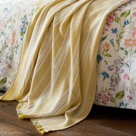 Laura Ashley Ardley 130cm x 170cm Throw Ochre