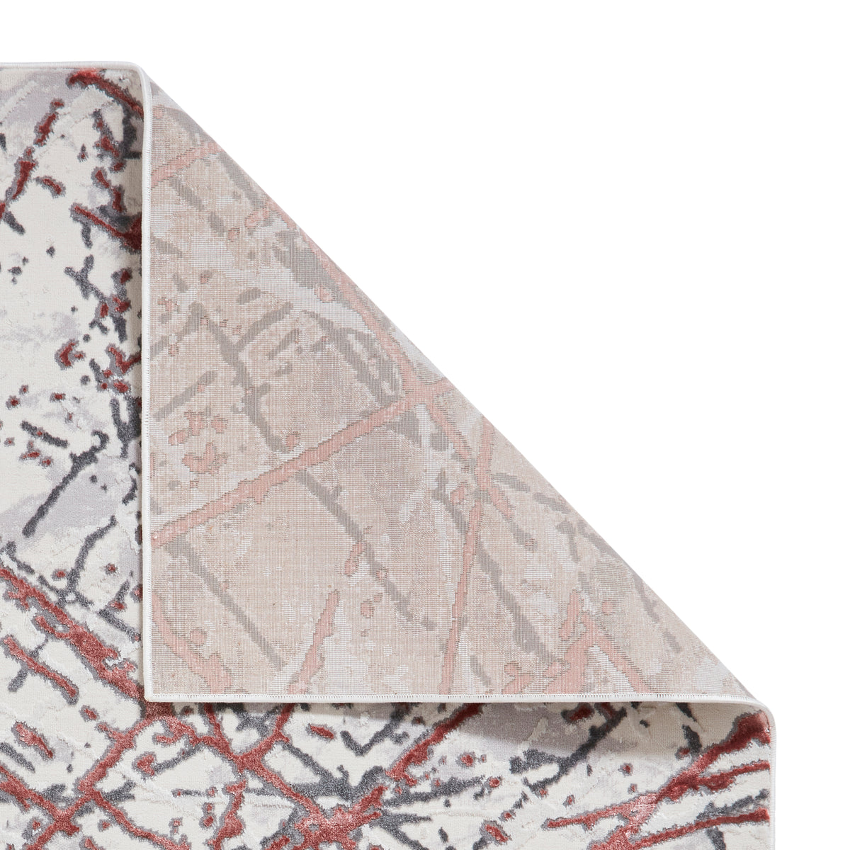 Artemis B8403A Metallic Effect Yarn Rug Pink Silver