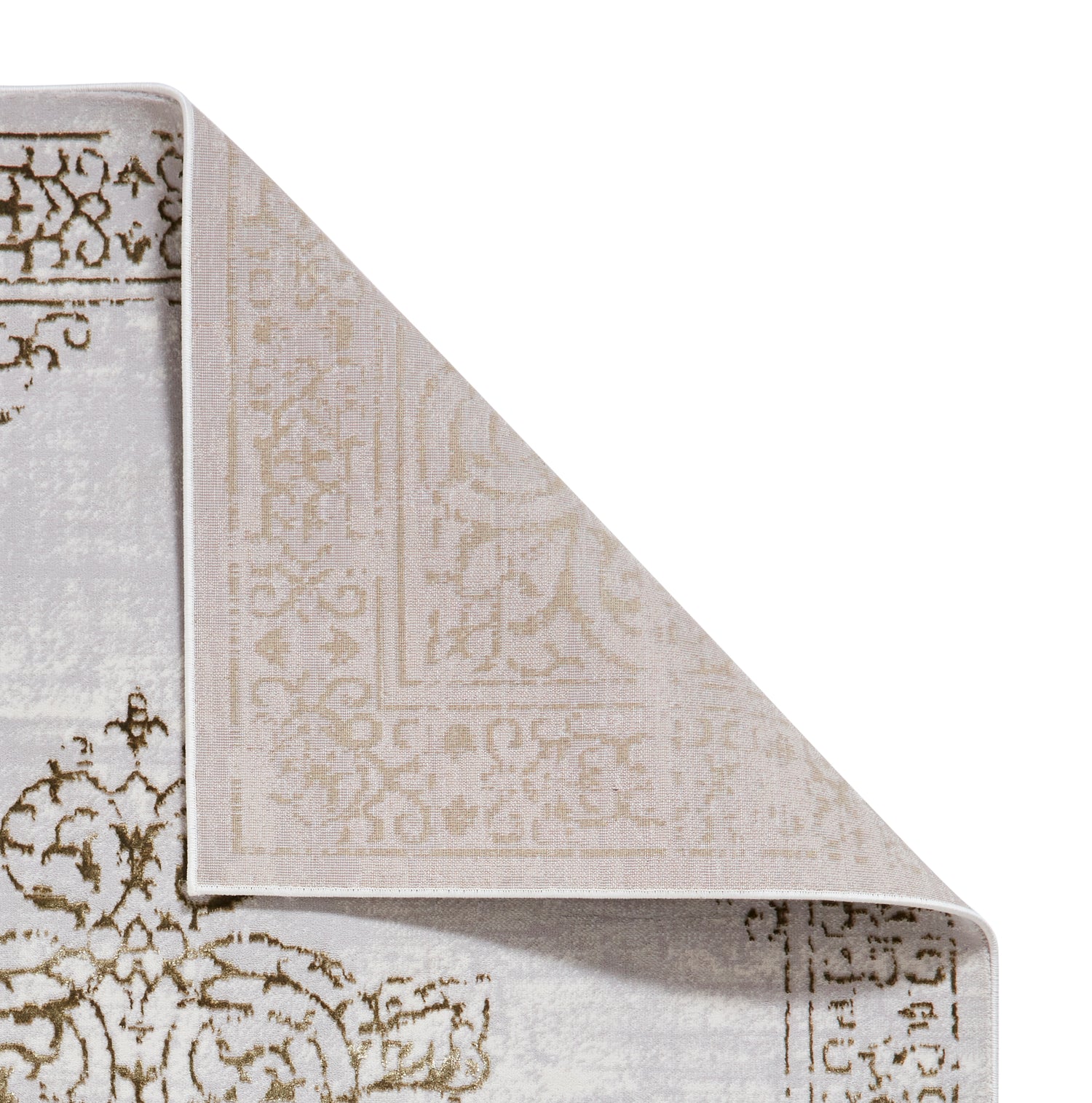 Artemis B9076A Metallic Effect Yarn Rug Gold Silver