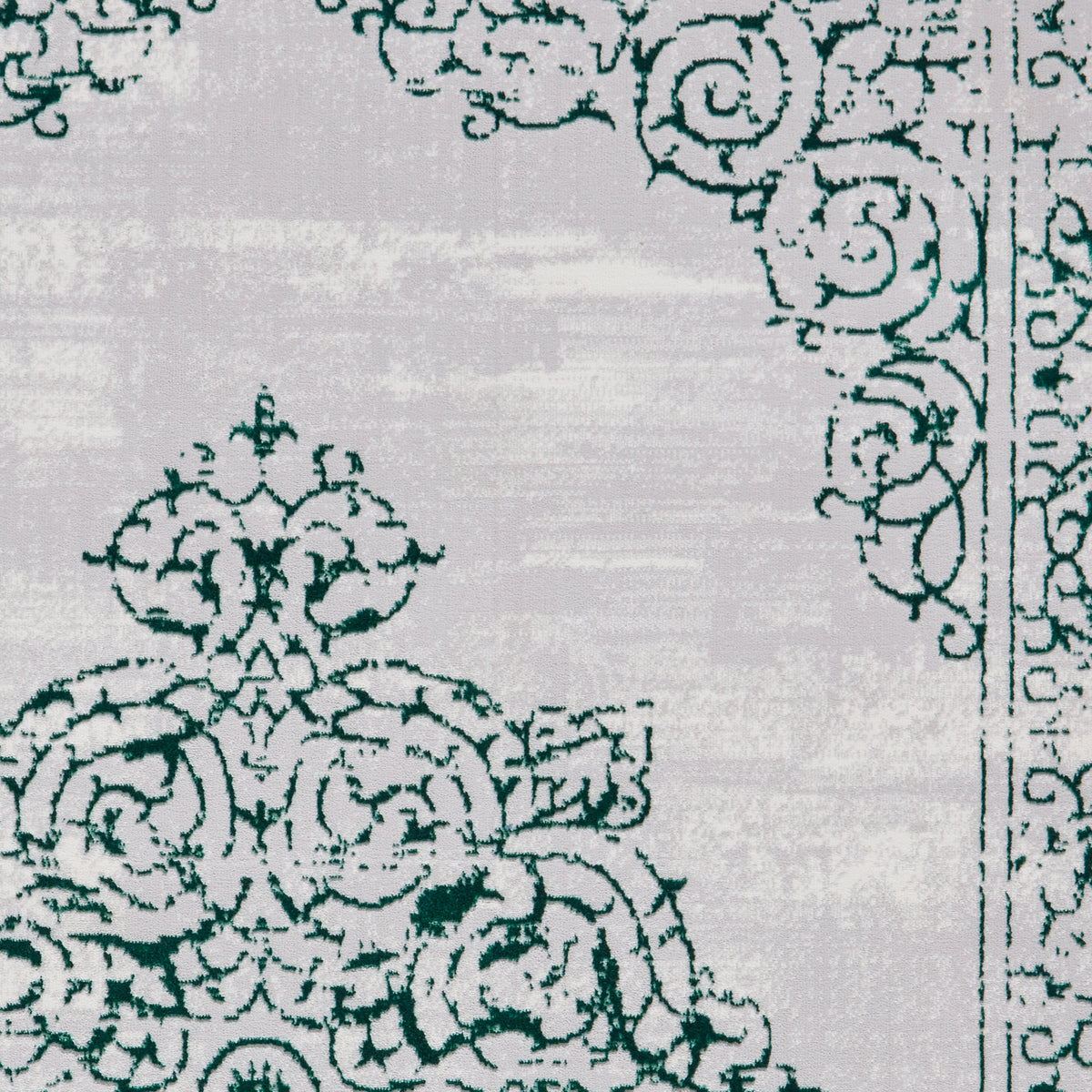 Artemis B9076A Metallic Effect Yarn Rug Green Silver