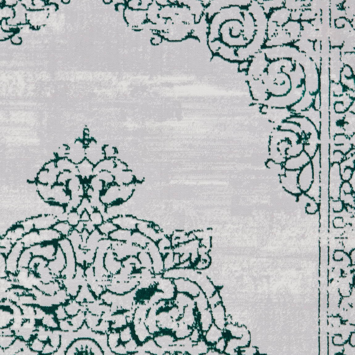 Artemis B9076A Metallic Effect Yarn Rug Green Silver
