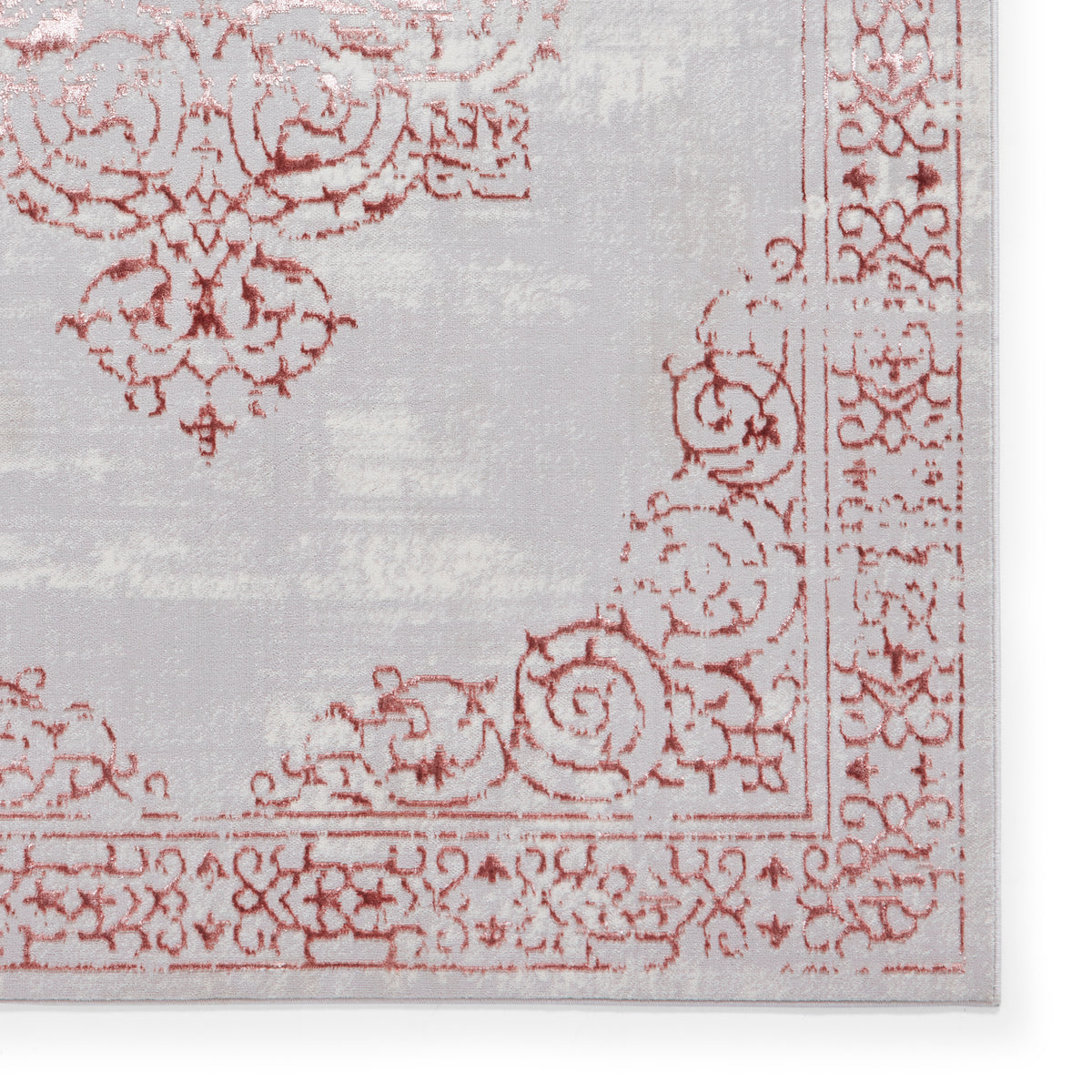Artemis B9076A Metallic Effect Yarn Rug Rose Silver