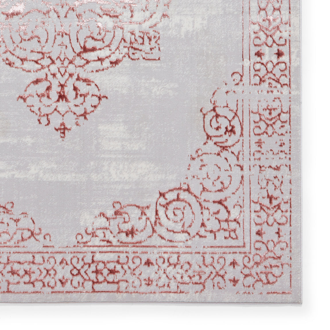 Artemis B9076A Metallic Effect Yarn Rug Rose Silver