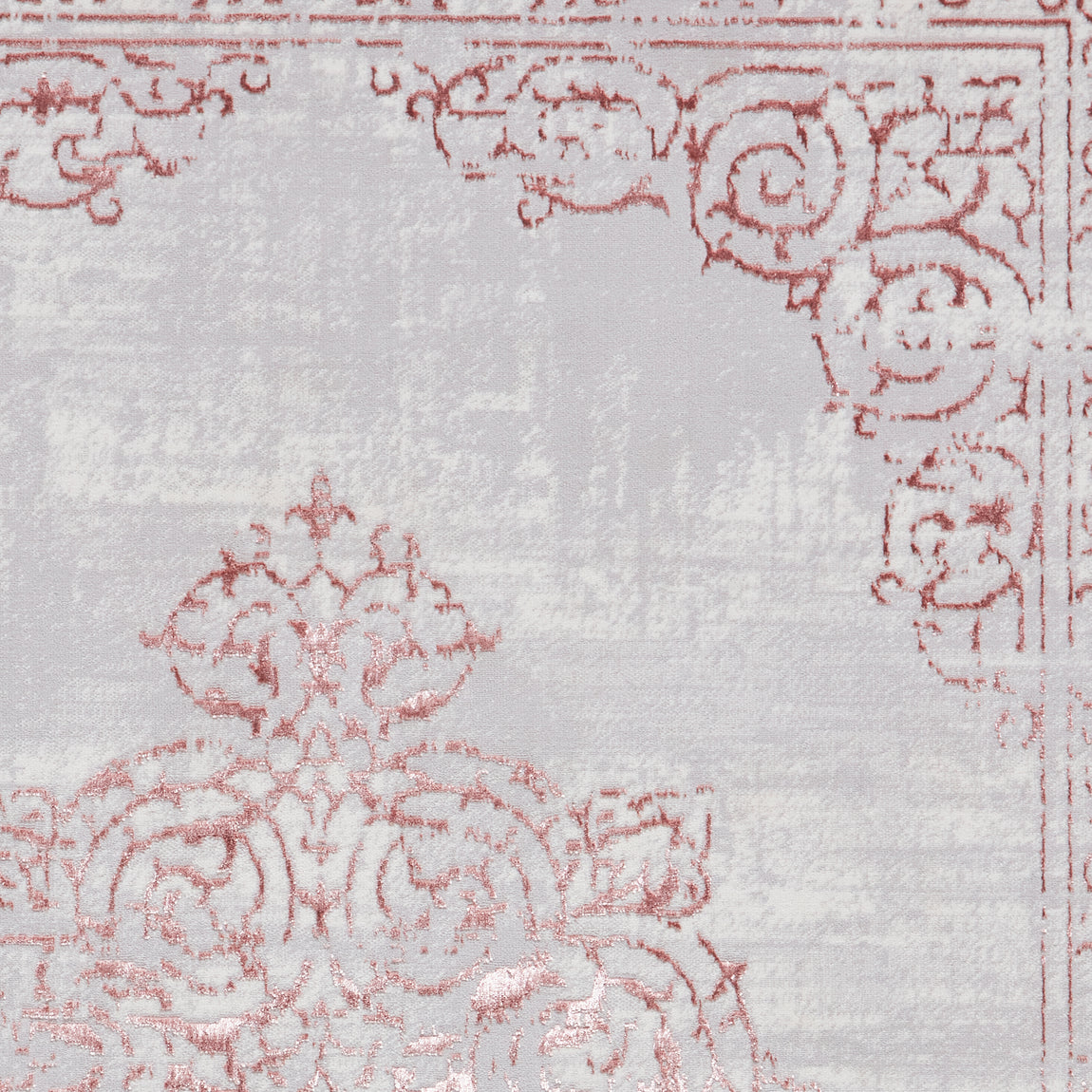 Artemis B9076A Metallic Effect Yarn Rug Rose Silver