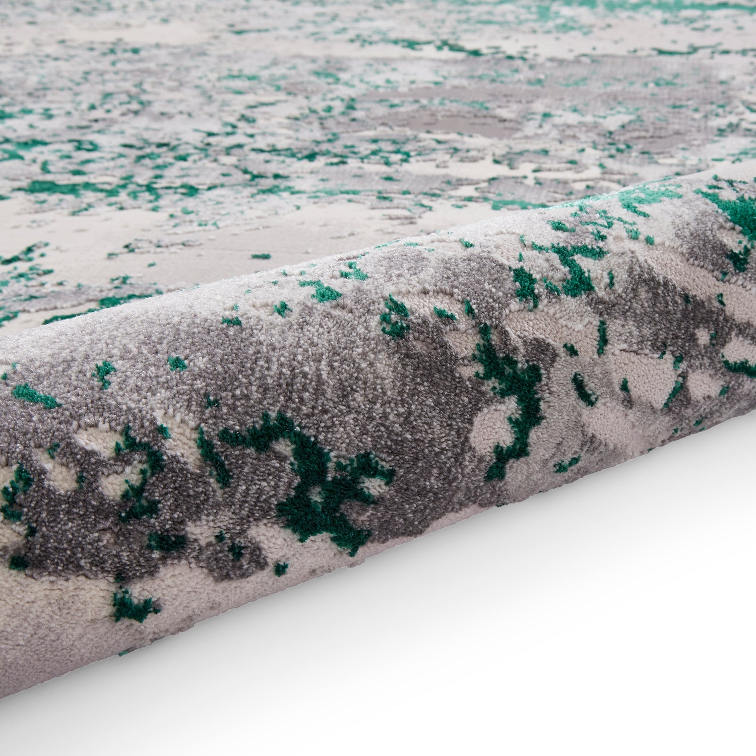 Artemis B9289A Metallic Effect Yarn Rug Green