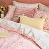 Laura Ashley Ashstead Damask Duvet Cover Bedding Set Natural Coral