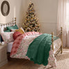 Laura Ashley Astley Floral Christmas Brushed Cotton Duvet Cover Bedding Set Festive Red