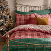Laura Ashley Astley Floral Christmas Brushed Cotton Duvet Cover Bedding Set Festive Red