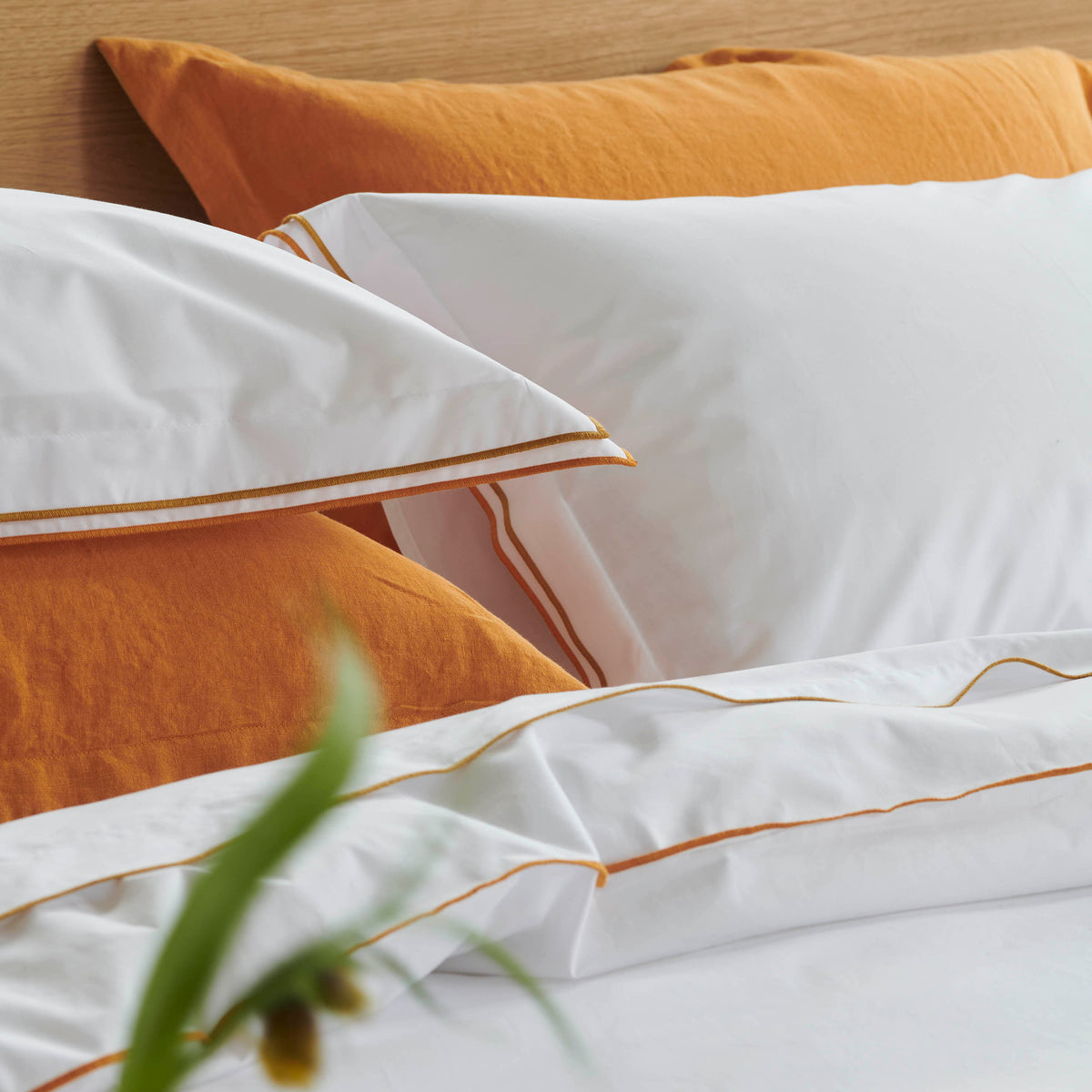 Designers Guild Astor Pair of Oxford Pillowcases Saffron Yellow