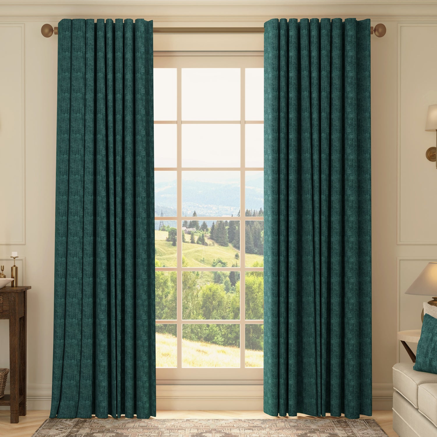 HOUSE Llewelyn-Bowen Ottoman Made To Measure Roman Blind Peacock