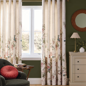 Laura Ashley Attleton Ready Made Eyelet Curtains Sage Green