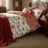 Laura Ashley Autumnal Woodland Duvet Cover Bedding Set Crimson Red