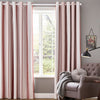 Laura Ashley Awning Stripe Blackout Ready Made Eyelet Curtains Crimson