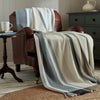 Laura Ashley Awning Stripe 150cm x 200cm Throw Seaspray Blue