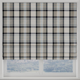 Highland Check Made to Measure Roman Blind Blue