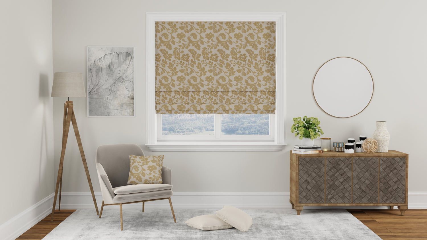 Cascina Made to Measure Roman Blind Gold