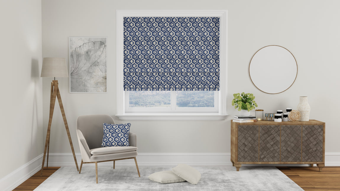 Gusta Made to Measure Roman Blind Navy