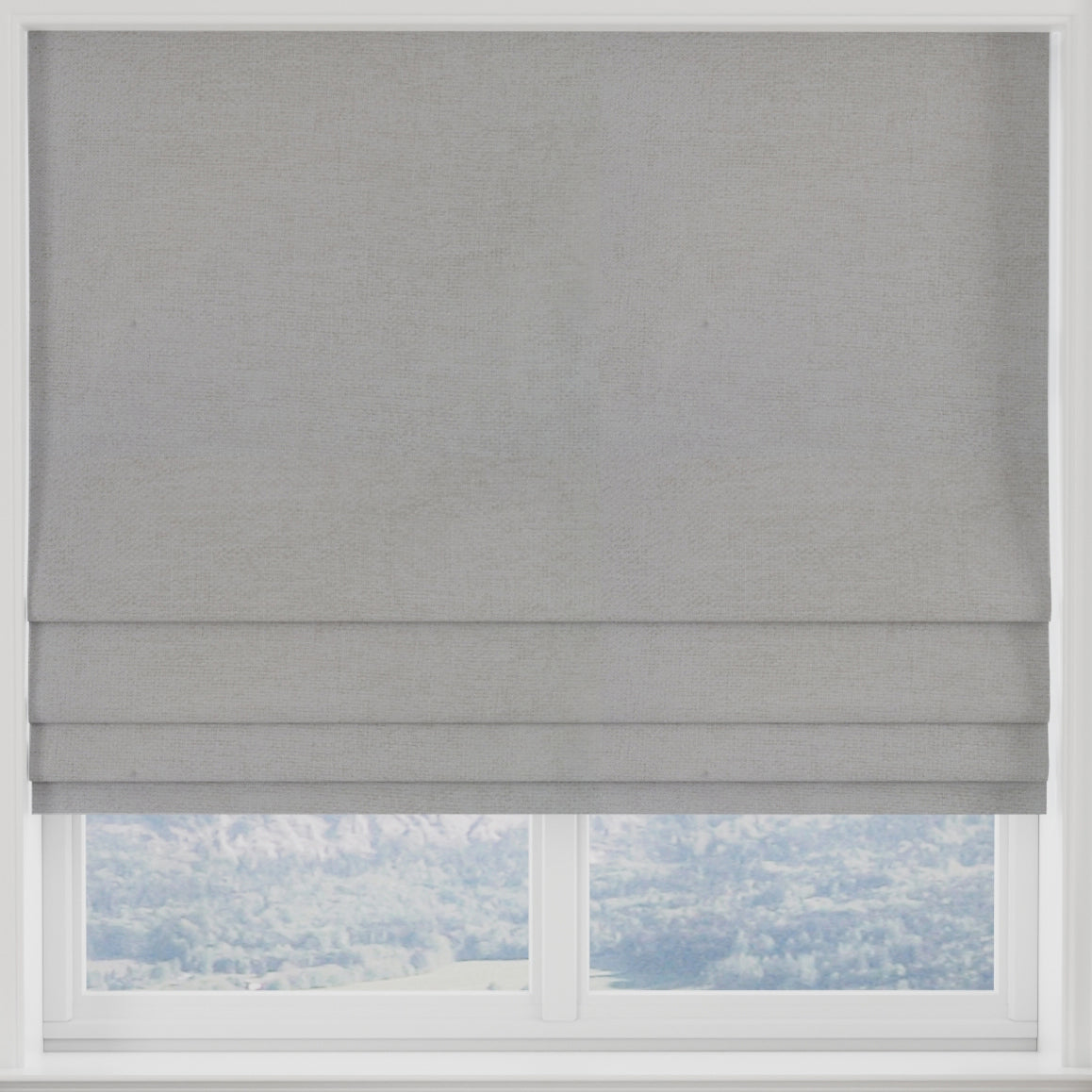 Hopsack Made to Measure Roman Blind Natural