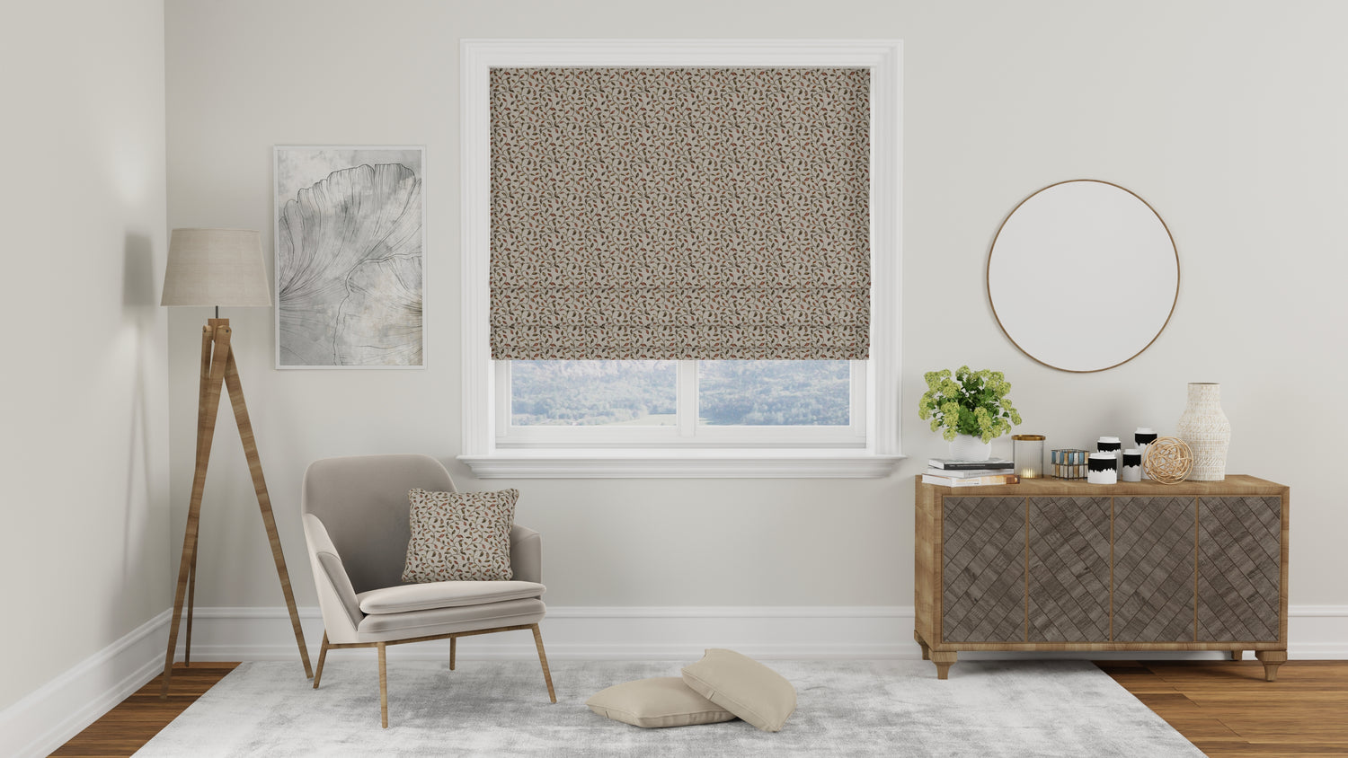 Kew Made to Measure Roman Blind Terracotta