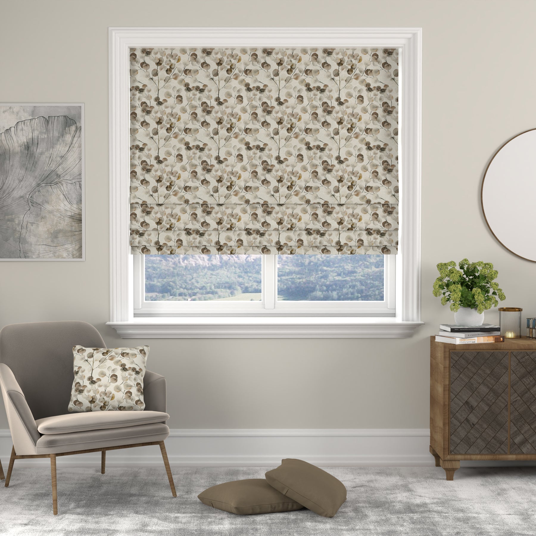 ANTE DECOR Honesty Made to Measure Roman Blind Earth