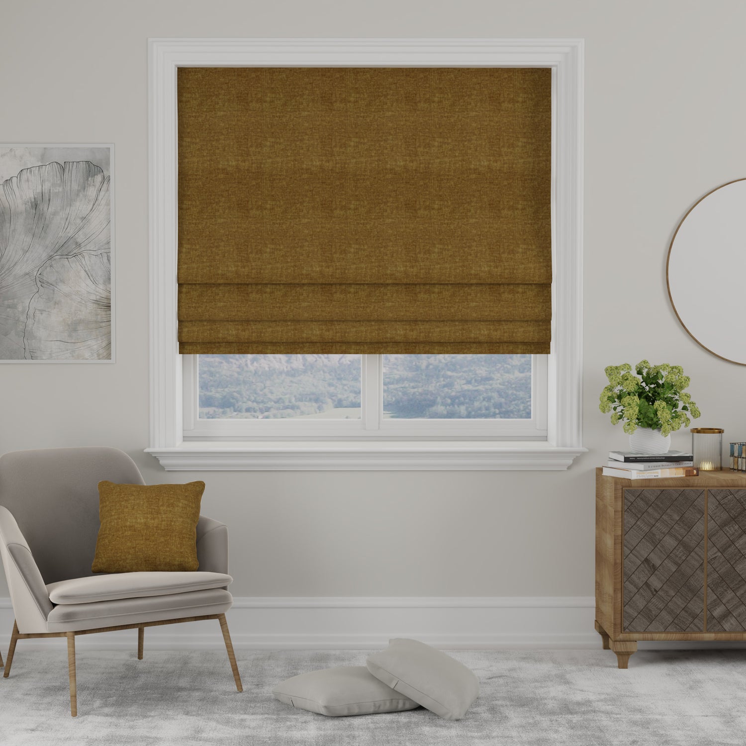 Luxuria Made to Measure Roman Blind Gold