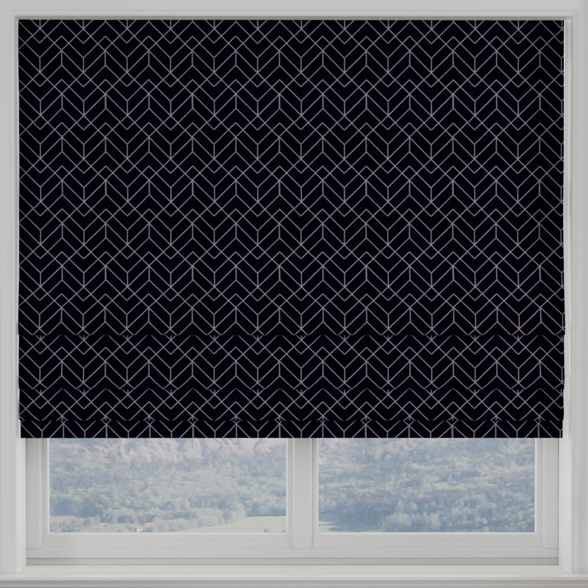 Vina Made to Measure Roman Blind Denim