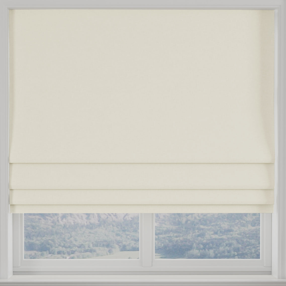Kansai Plain Made to Measure Roman Blind Chalk