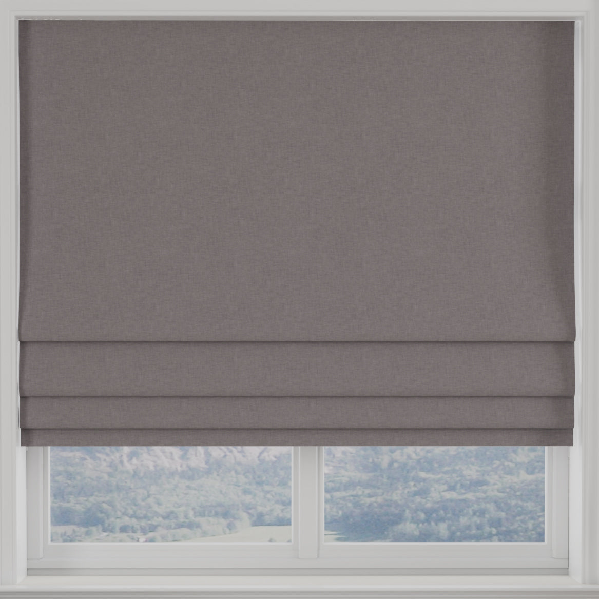 Kansai Plain Made to Measure Roman Blind Heather