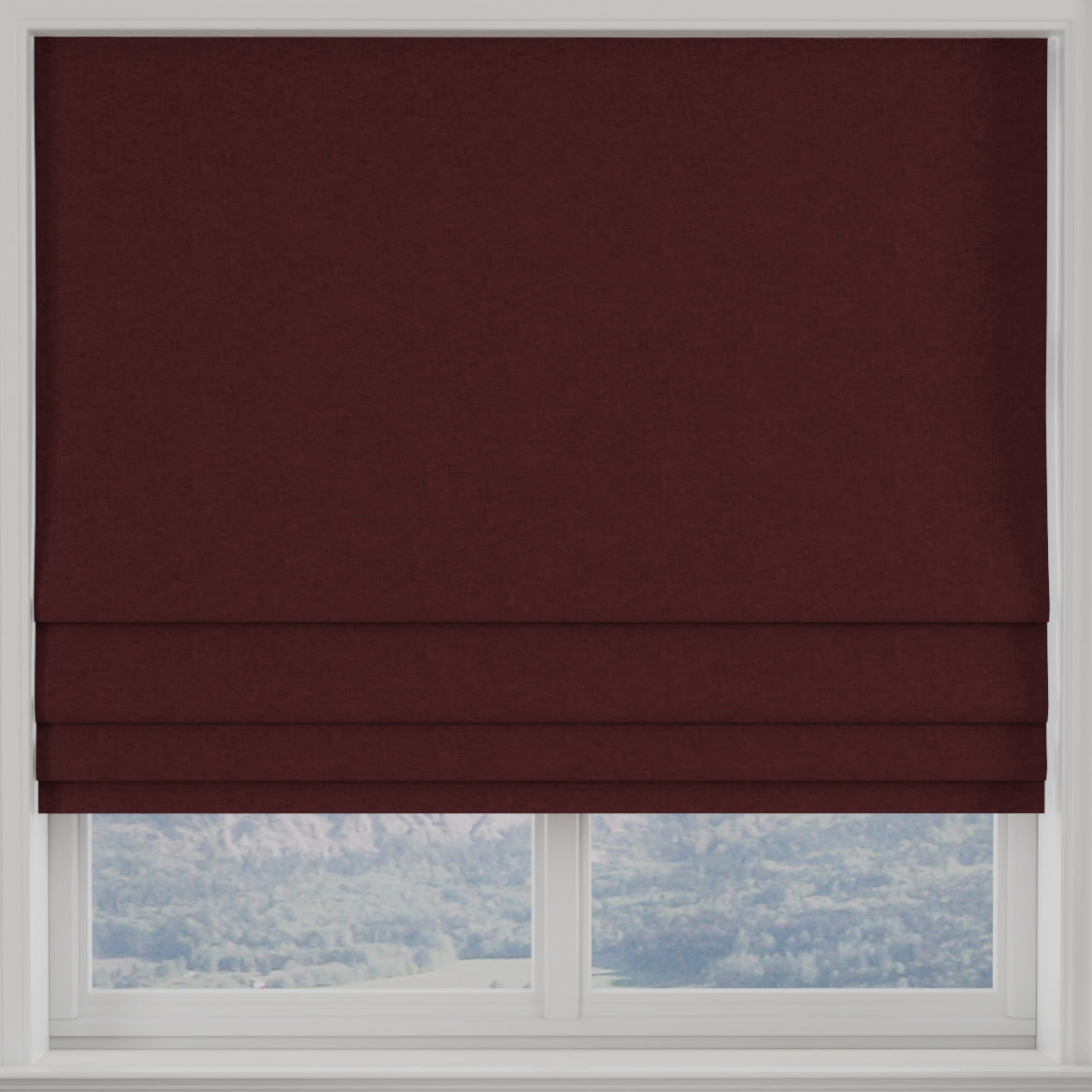 Kansai Plain Made to Measure Roman Blind Ruby