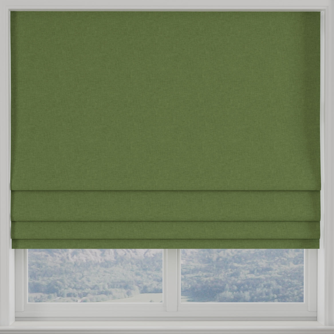 Kansai Plain Made to Measure Roman Blind Grass