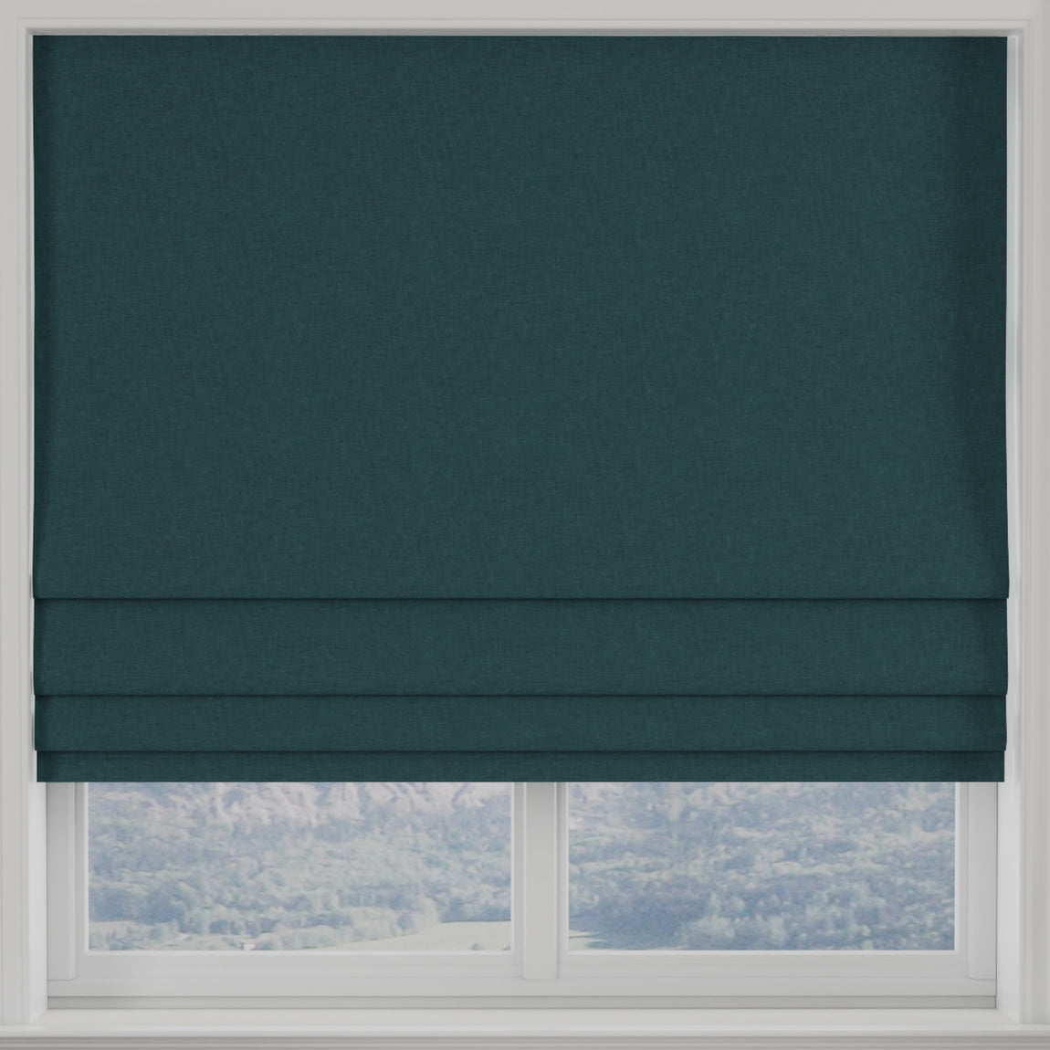 Kansai Plain Made to Measure Roman Blind Teal