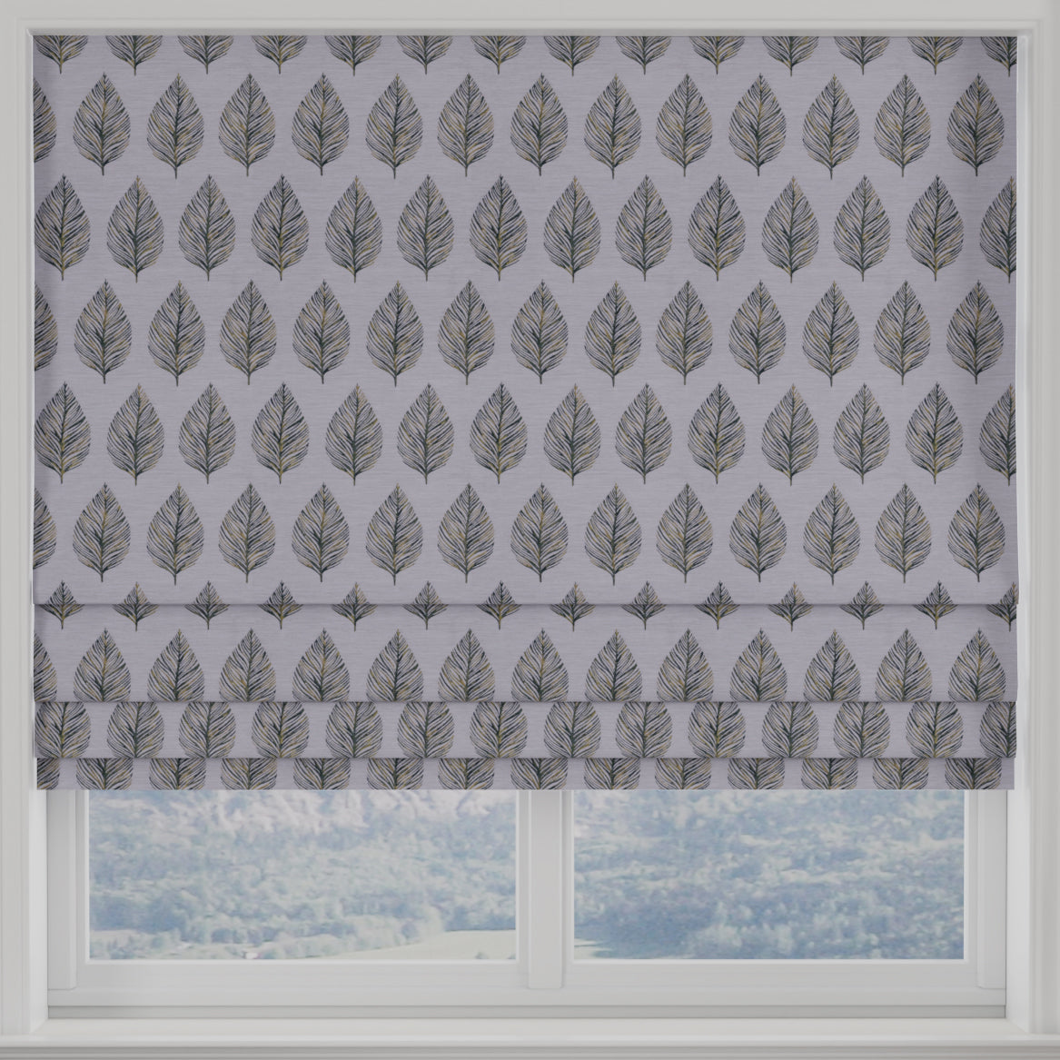 Leaf Made to Measure Roman Blind Green