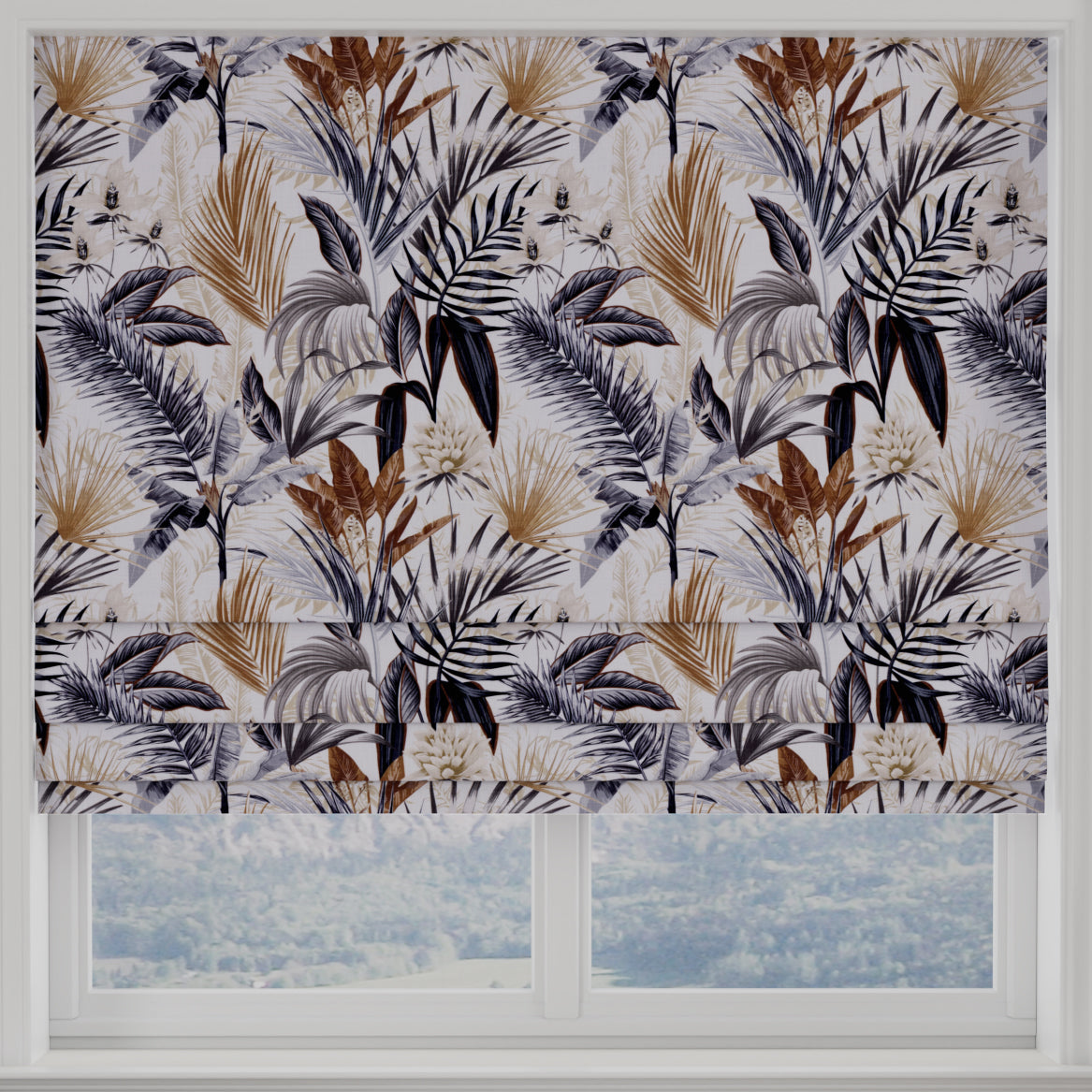 Sabah Made to Measure Roman Blind Nutmeg