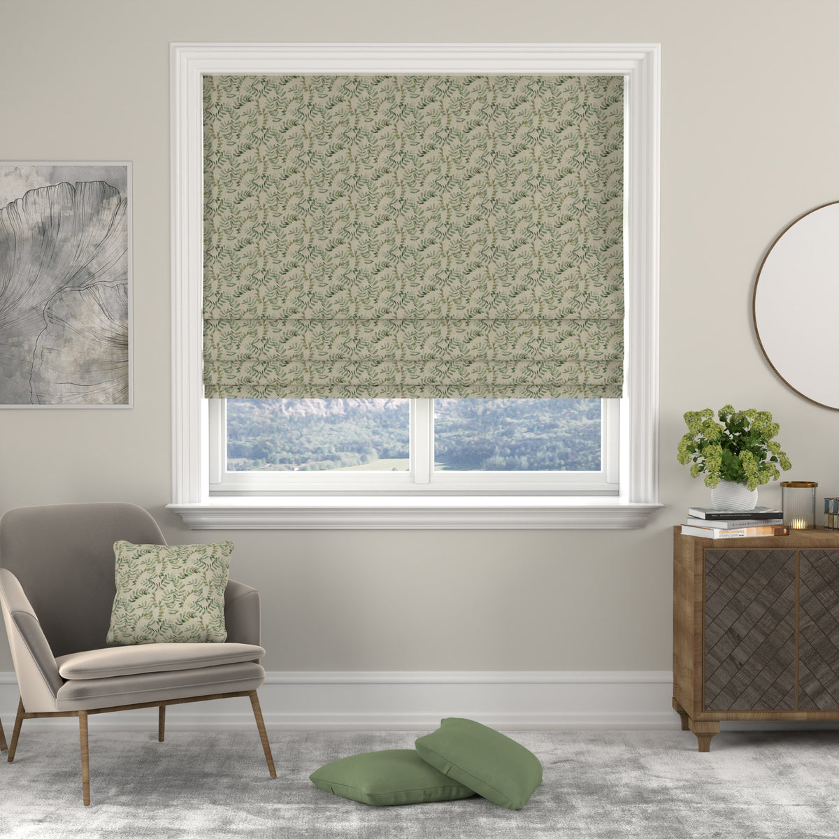 ANTE DECOR Lamina Made to Measure Roman Blind Fern