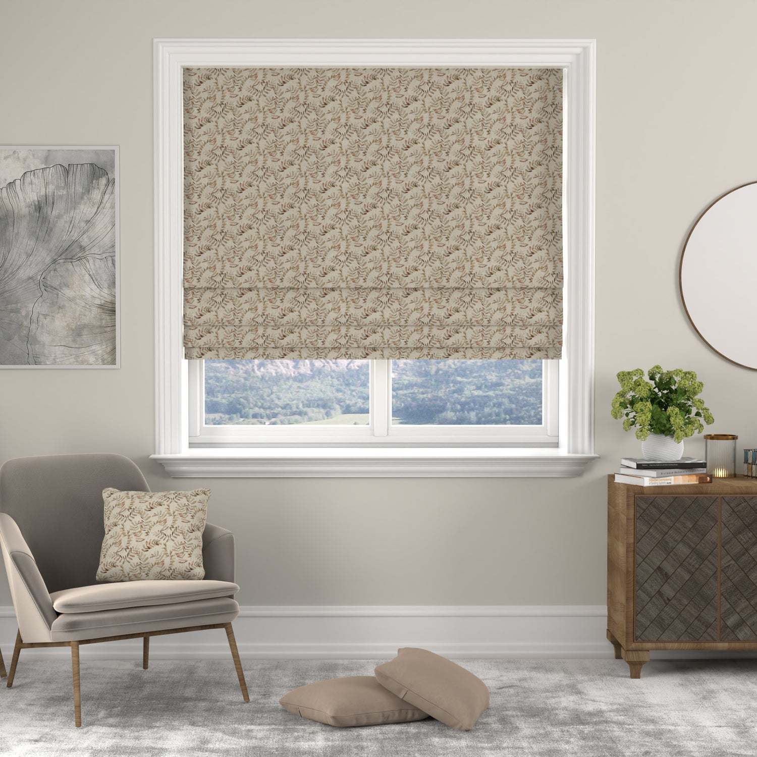 ANTE DECOR Lamina Made to Measure Roman Blind Umbre