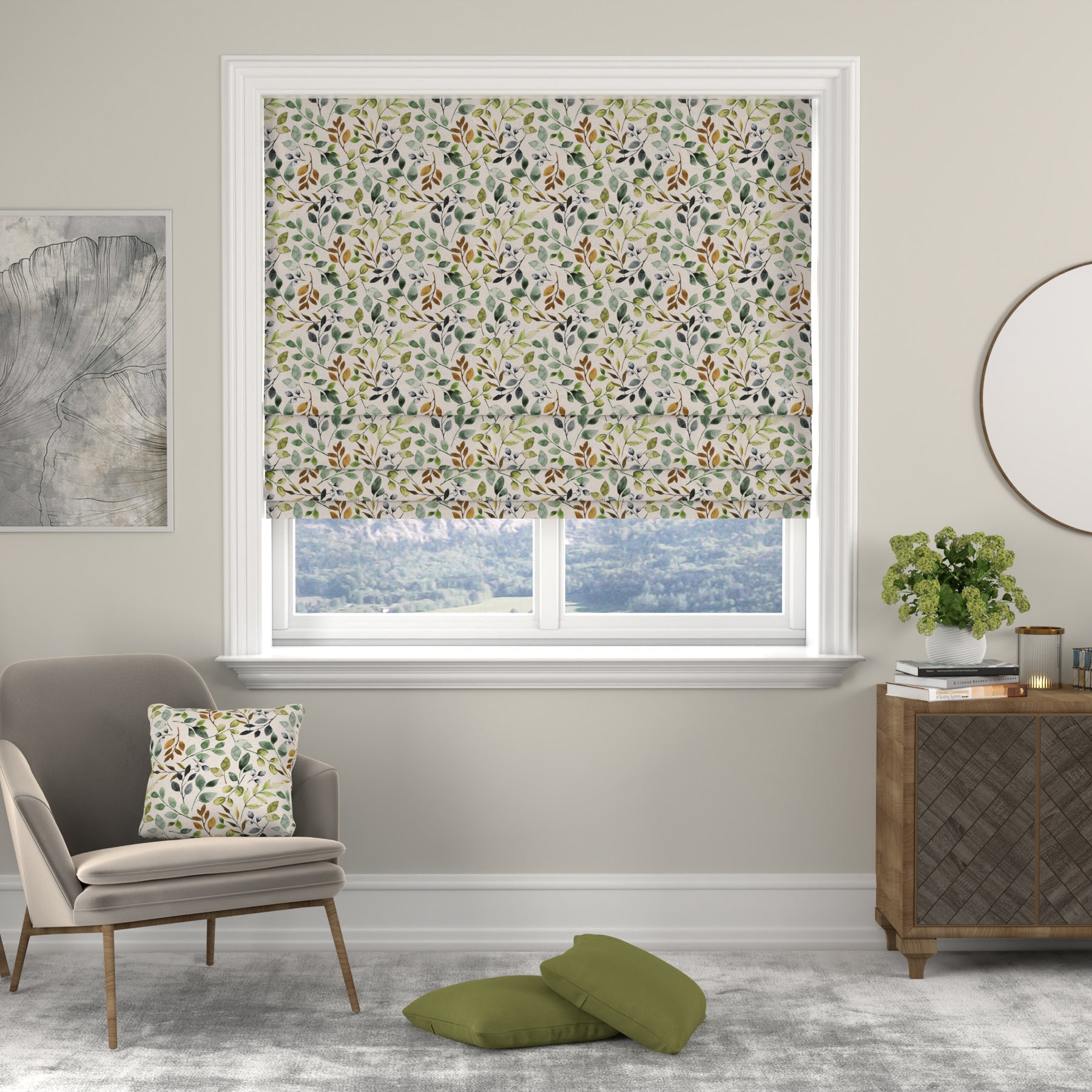 ANTE DECOR Lecco Made to Measure Roman Blind Sage