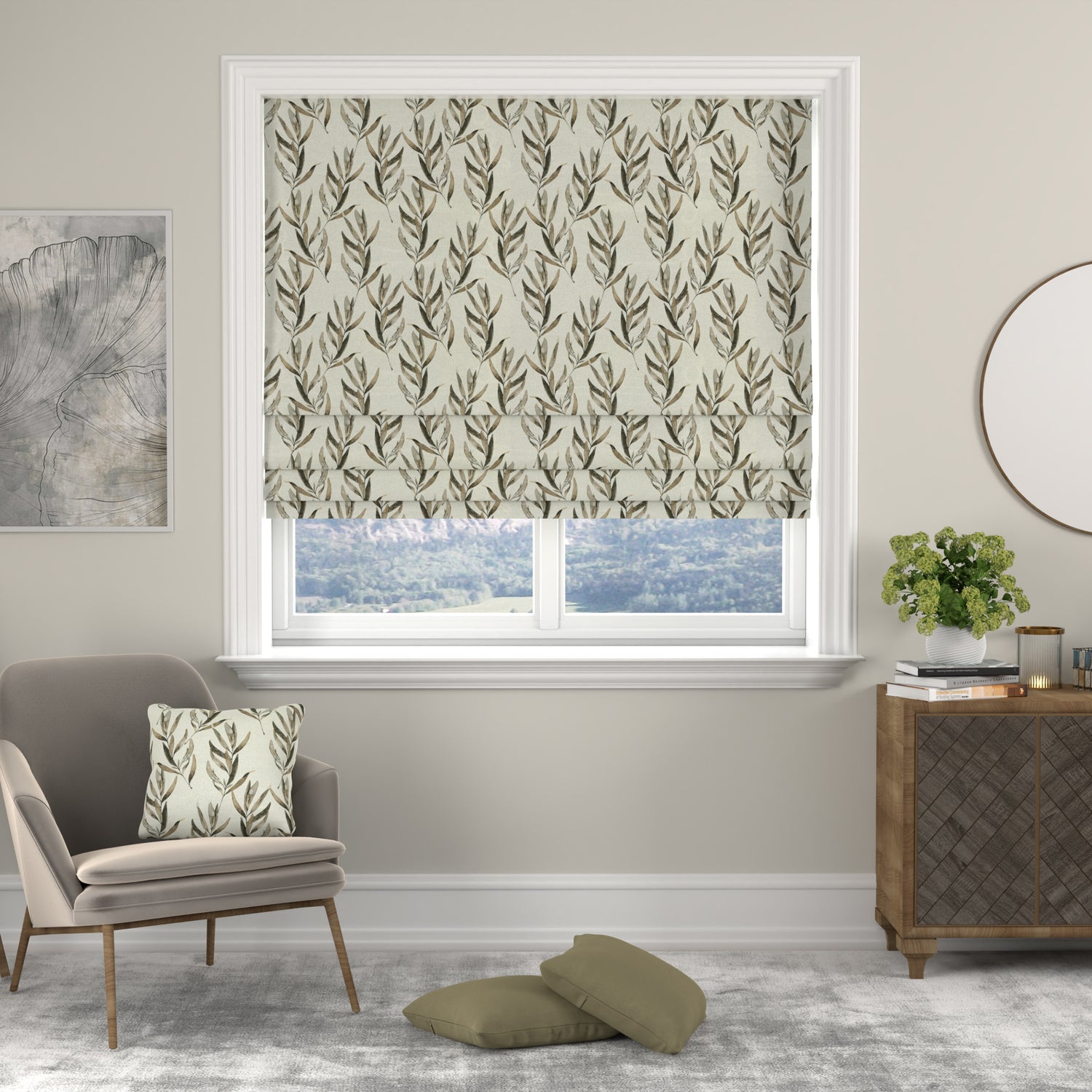 ANTE DECOR Olivia Made to Measure Roman Blind Shadow