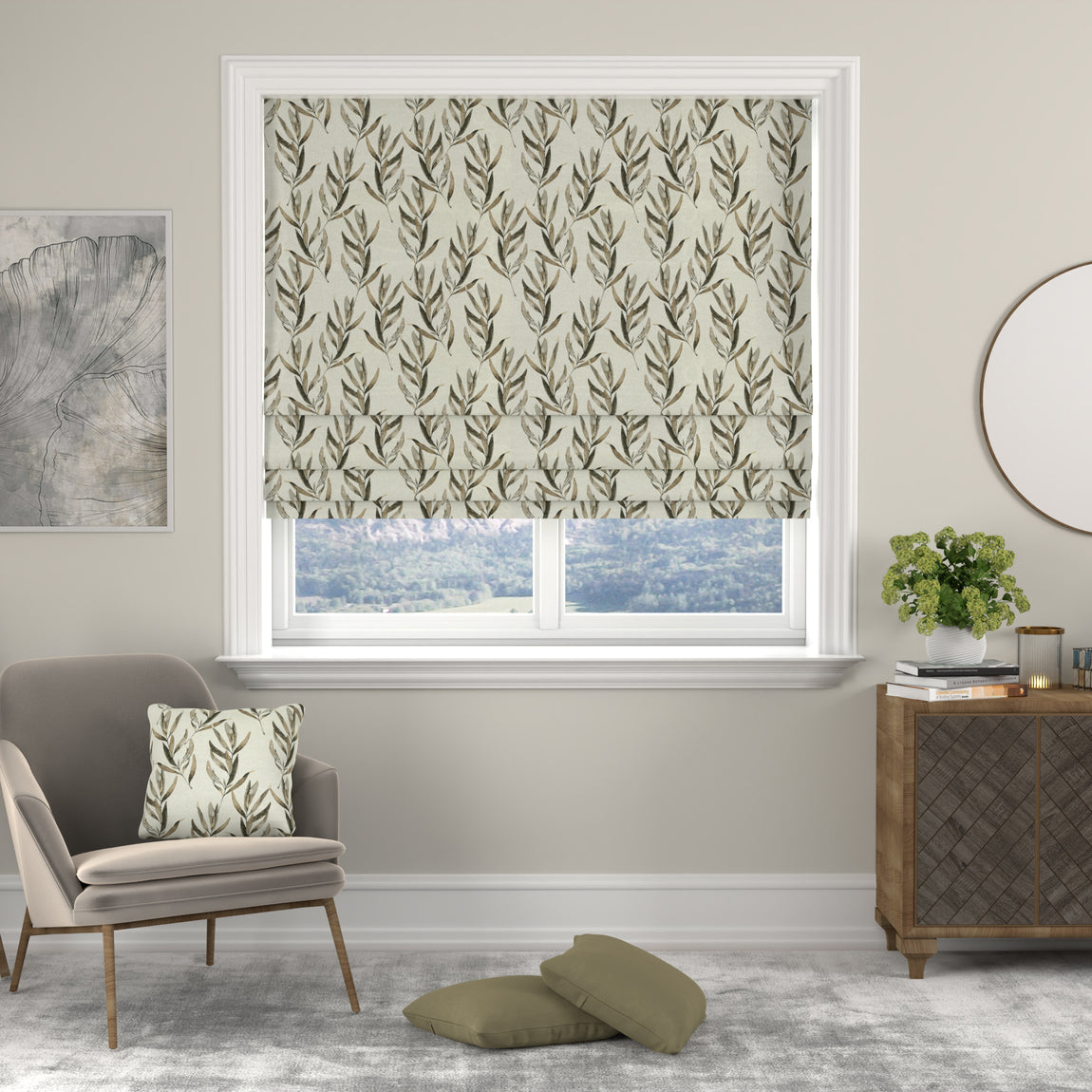 ANTE DECOR Olivia Made to Measure Roman Blind Shadow