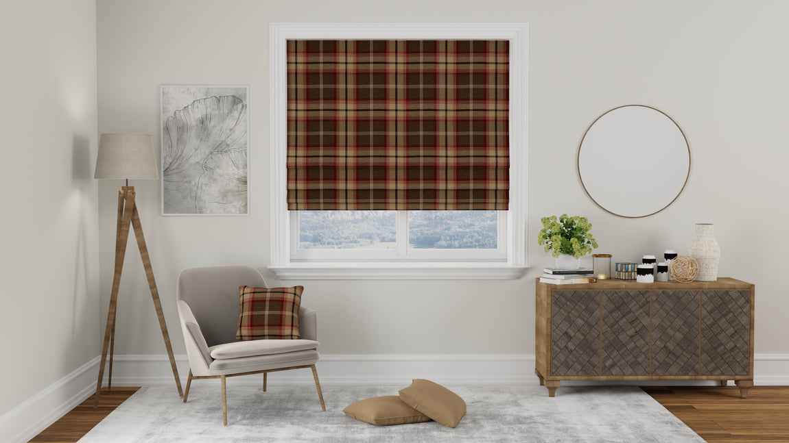 Balmoral Made to Measure Roman Blind Rosso