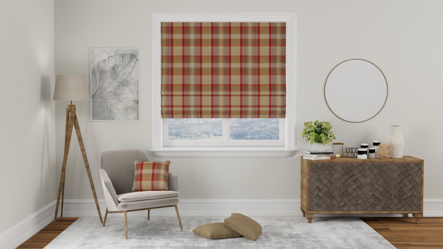 Cairngorm Made to Measure Roman Blind Cardinal