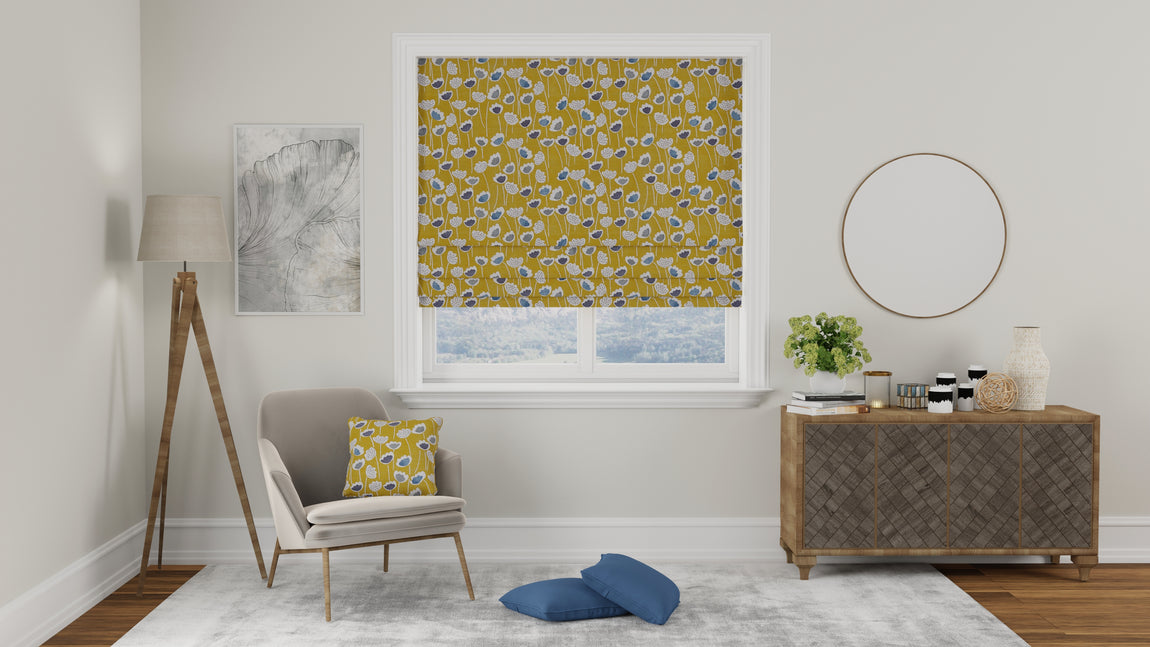 Clara Made to Measure Roman Blind Saffron
