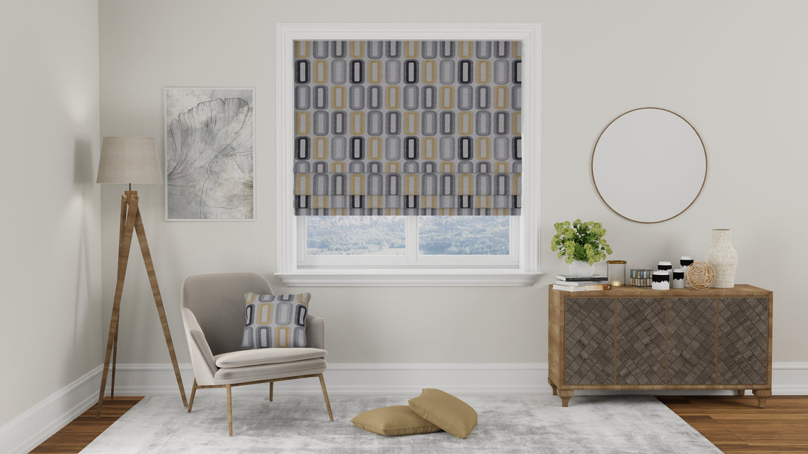 Dahl Made to Measure Roman Blind Ochre