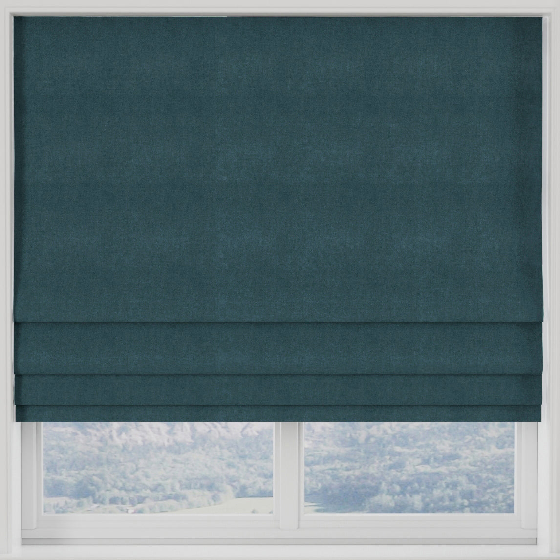 Elvira Made to Measure Roman Blind Teal